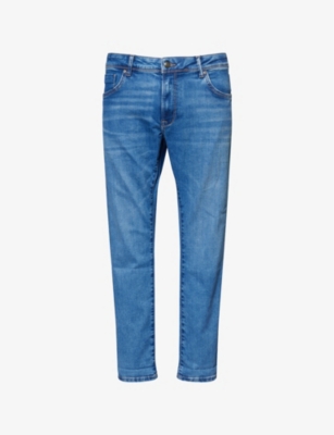 HACKETT MENS HACKETT POWERFLEX STRAIGHT-LEG STRETCH-DENIM BLEND JEANS 