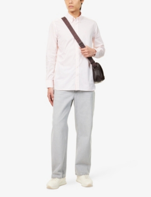HACKETT: Tailored-fit Stripe Cotton-Blend Shirt