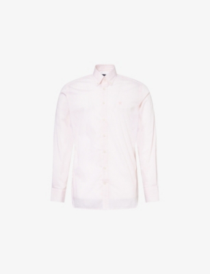 HACKETT: Tailored-fit Stripe Cotton-Blend Shirt