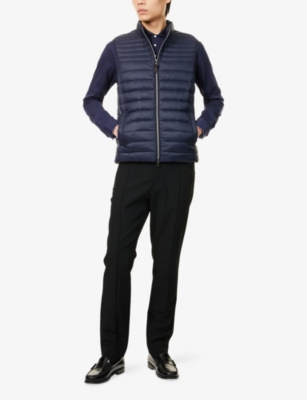 HACKETT: Funnel-Neck Lightweight Padded Shell-Down Gilet