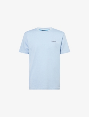 HACKETT MENS HACKETT SWIM TRIM ARCH LOGO-EMBROIDERED COTTON T-SHIRT 
