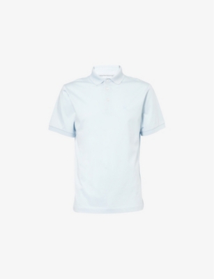 HACKETT MENS HACKETT LOGO-EMBROIDERED SHORT-SLEEVE COTTON-JERSEY POLO SHIRT 