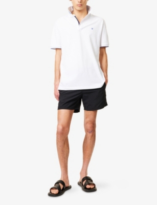 HACKETT: Logo-Embroidered Short-Sleeve Cotton-Pique Polo Shirt