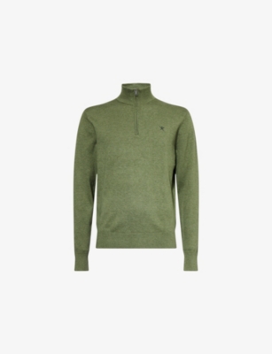 HACKETT: Logo-Embroidered Cotton And Silk Jumper