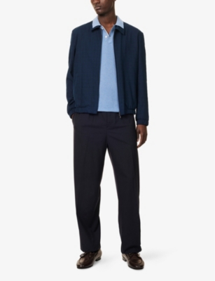 HACKETT: Contrast-Trim Knitted Cotton Polo Shirt