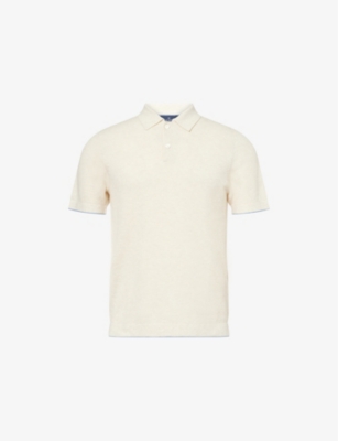 HACKETT: Contrast-Trim Knitted Cotton Polo Shirt