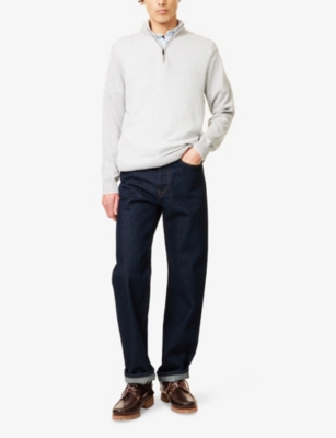 HACKETT: Jacquard-Knit Regular-Fit Cotton and Cashmere Jumper