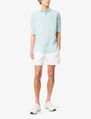 HACKETT: Long-Sleeve Tailored-Fit Linen Shirt