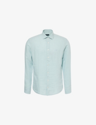 HACKETT: Long-Sleeve Tailored-Fit Linen Shirt