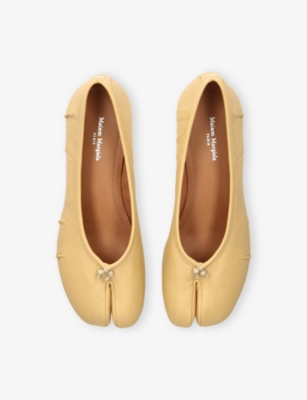MAISON MARGIELA: Tabi Ballerina Leather Heeled Shoes