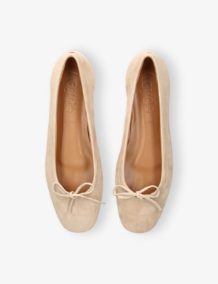 Aeyde Suede Delfina Ballet Flats In Pink