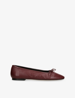 AEYDE: Delfina Leather Ballet Flats