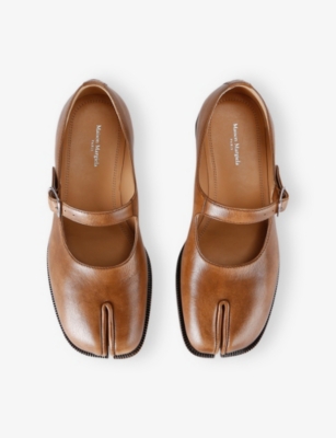 MAISON MARGIELA: Tabi Mary Jane Leather Shoes