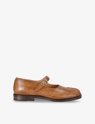 MAISON MARGIELA: Tabi Mary Jane Leather Shoes