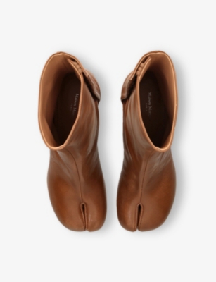 Maison Margiela Sun-bleached Leather Tabi Boots 60 In Brown
