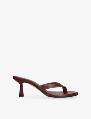 AEYDE: Daphne Leather Heeled Mules