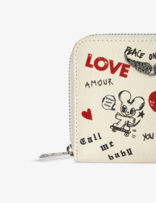 Zadig & Voltaire Womens Mini Zv Leather Wallet Flash In Flash