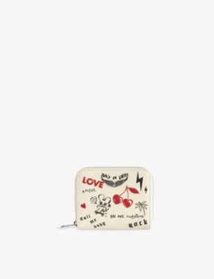 Zadig & Voltaire Womens Mini Zv Leather Wallet Flash In Flash