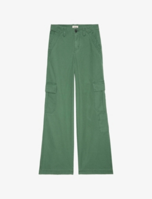 ZADIG&VOLTAIRE: Parky Flap-Pocket Wide-Leg High-Rise Cotton Trousers