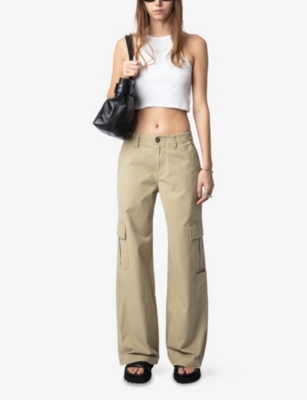 ZADIG&VOLTAIRE: Parky Flap-Pocket Wide-Leg High-Rise Cotton Trousers