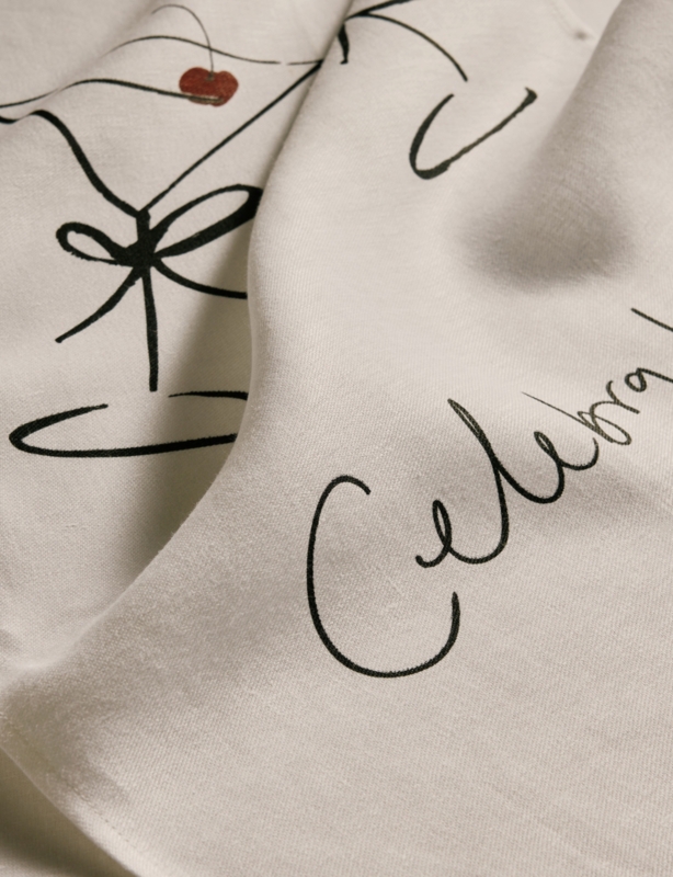Celebration Linen Tea Towel