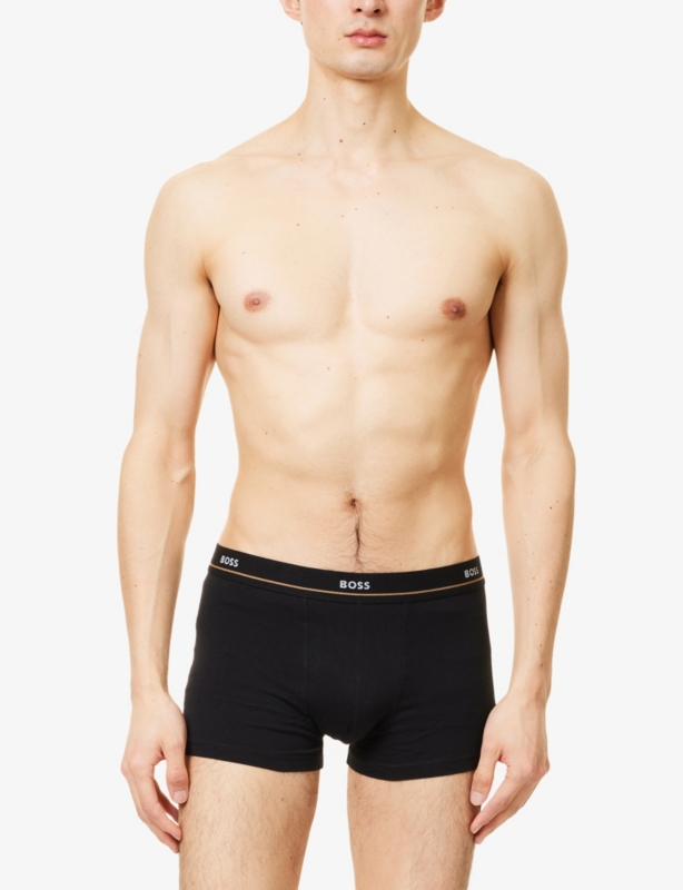 Essential Logo-Waistband Stretch-Woven Trunks