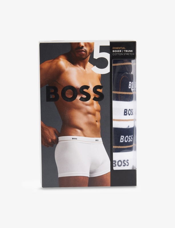 Essential Logo-Waistband Stretch-Woven Trunks