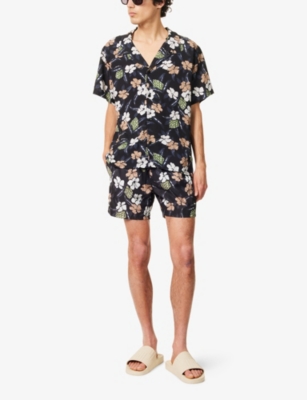BOSS: Piranha Floral-Pattern Swim Shorts