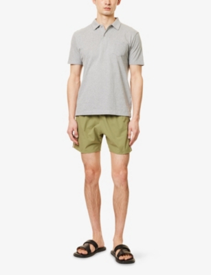 BOSS: Iconic Stripe-Trim Swim Shorts