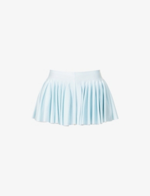 ALAIA: Godet Pleated Knitted Shorts