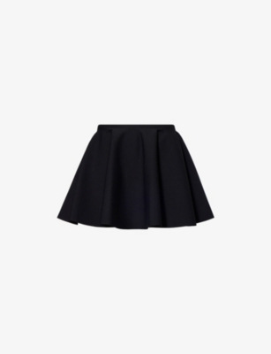ALAIA: Godet Pleated Knitted Mini Skirt