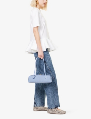 ALAIA: Peplum-Hem Long Cotton-Jersey T-Shirt