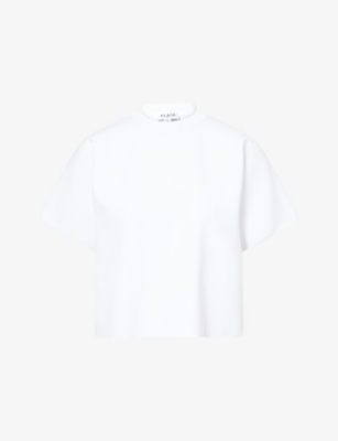 ALAIA: Open-Back Round-Neck Stretch-Crepe T-Shirt