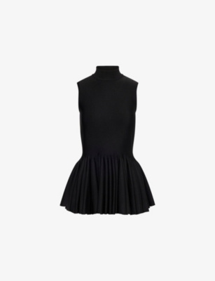 ALAIA: Godet Pleated Knitted Top
