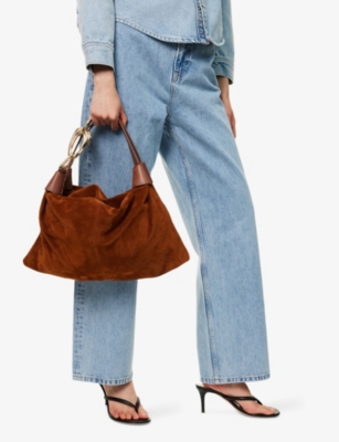 Trampoline Small Hobo Suede Shoulder Bag