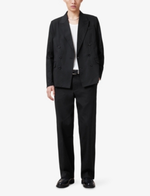 ALLSAINTS: Newton Flat-Front Straight-Leg Cotton Trousers