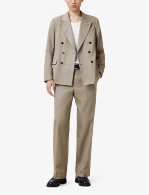 ALLSAINTS: Newton Flat-Front Straight-Leg Cotton Trousers