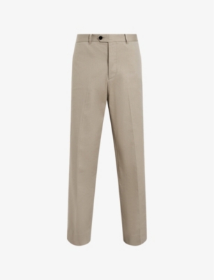 ALLSAINTS: Newton Flat-Front Straight-Leg Cotton Trousers