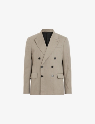 ALLSAINTS: Newton Double-Breasted Cotton Blazer
