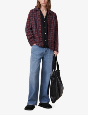 ALLSAINTS: Austin Check-Pattern Knitted Cardigan