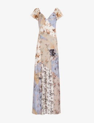 ALLSAINTS: Lala Ditsy-Print Woven Maxi Dress