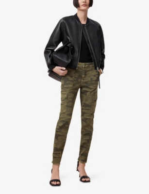 ALLSAINTS: Duran Camouflage-Print Skinny Mid-Rise Stretch-Denim Jeans