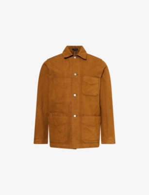 DRAKES: Duck Patch-Pocket Canvas Jacket