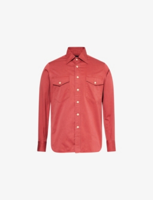 DRAKES: Long-Sleeve Regular-Fit Cotton Shirt