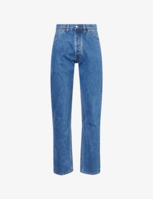 DRAKES: Selvedge Regular-Fit Tapered-Leg Jeans