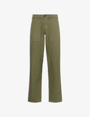 DRAKES: Fatigue Straight-Leg Regular-Fit Cotton and Linen Trousers