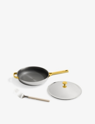 Our Place Chrome Gold Titanium Large Always Pan Pro In Chrome Gold
