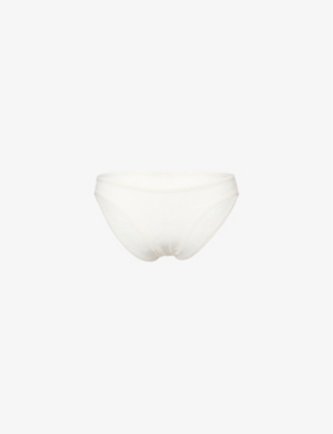 EBERJEY: Floral-Embroidery High-Leg Lace Briefs