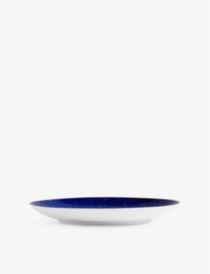 L'objet Lapis Fine-porcelain Dessert Plates Set Of Four Blue In Blue