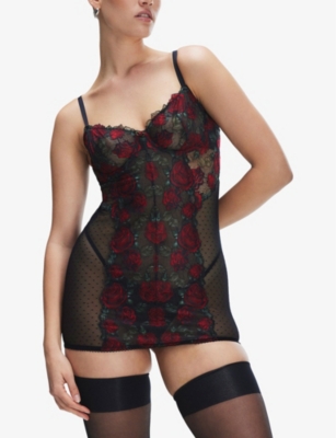 SAVAGE X FENTY: Les Roses Underwired Lace Slip